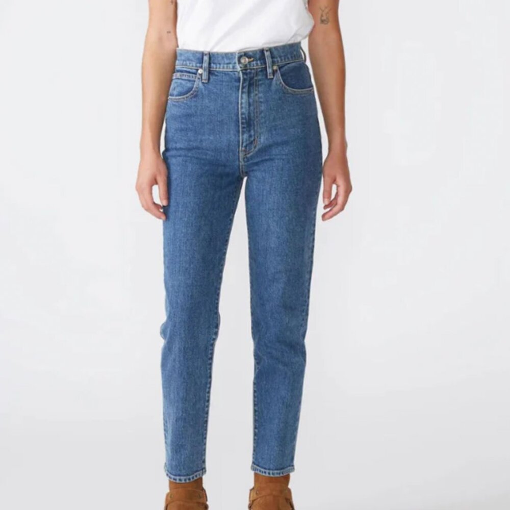 Slvrlake Beatnik Jeans, High Rise Straight Crop, 26, LIKE NEW, in Forever Blue